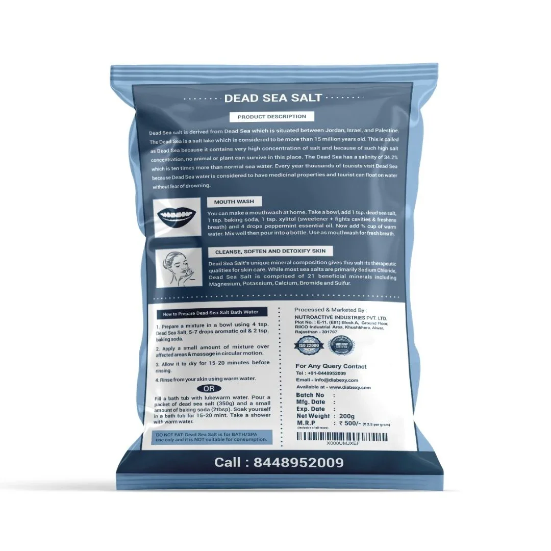 NutroActive Dead Sea Salt - 200g - Image 2